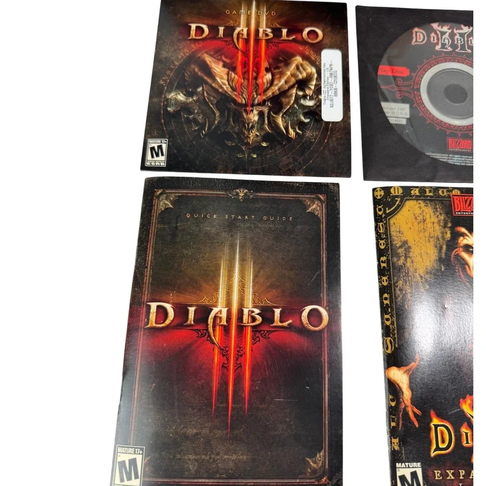 Diablo III‎ 3 PC Game Blizzard Entertainment with Diablo II Expansion Manual Box
